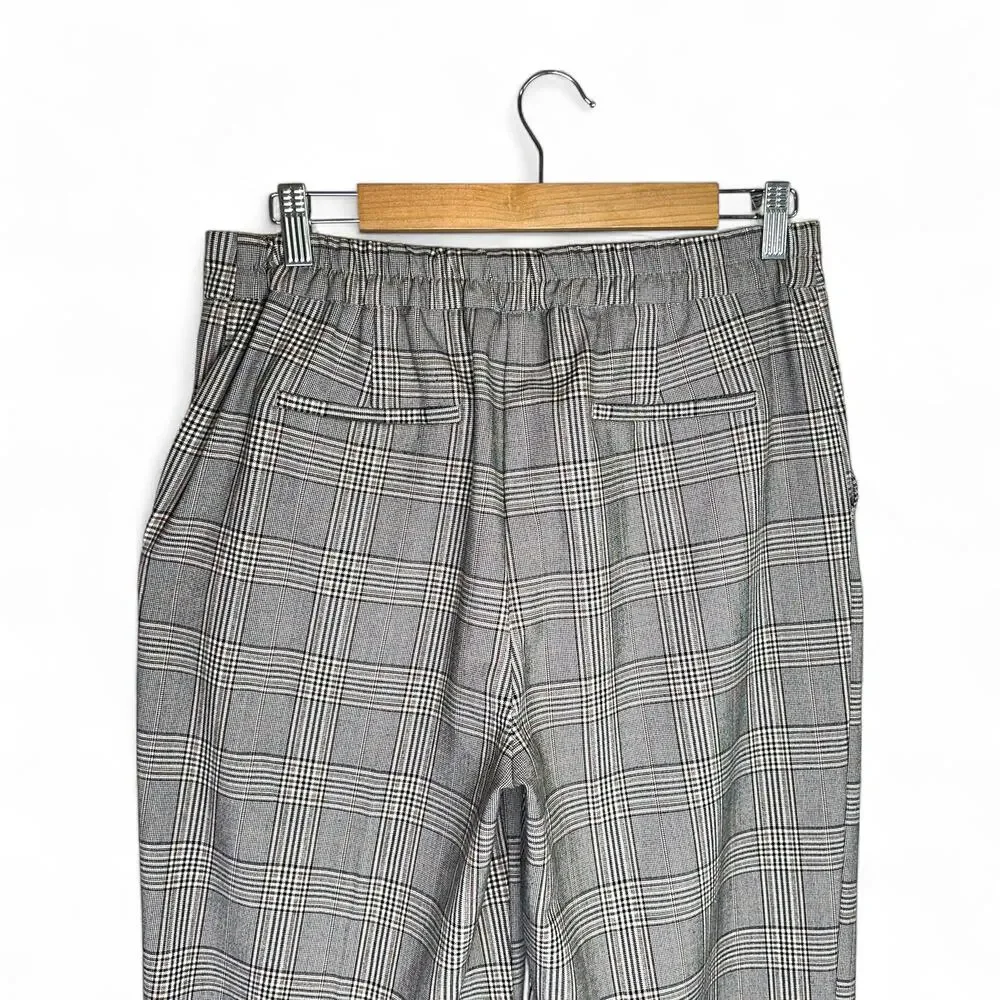 Nicole Miller New York Women's Wide Leg Glen Plaid Pants Size 8 Gray Brown Black - Picture 4 of 10